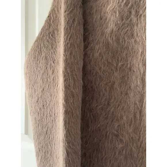 Women Faux Fur Jacket Soft Warm Plush Coat Outerwear Elegant Chic - Picture 10 of 10